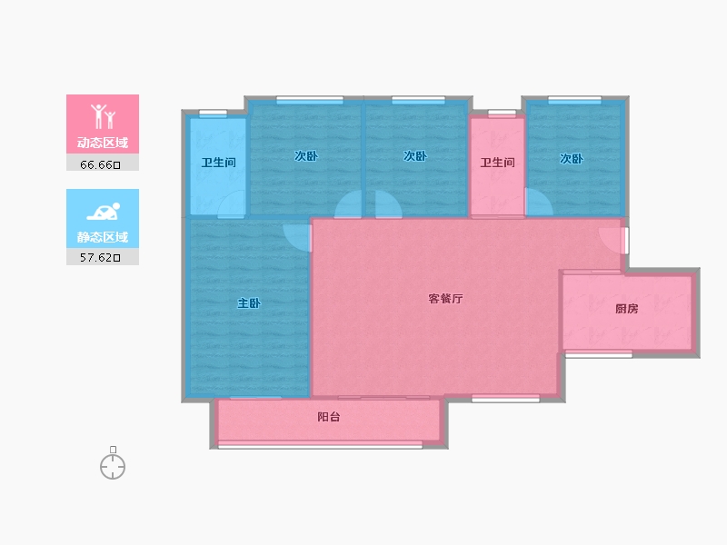 陕西省-咸阳市-金科世界城-114.99-户型库-动静分区