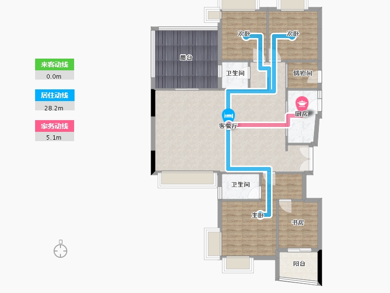 广东省-深圳市-桃源居-东区-128.00-户型库-动静线