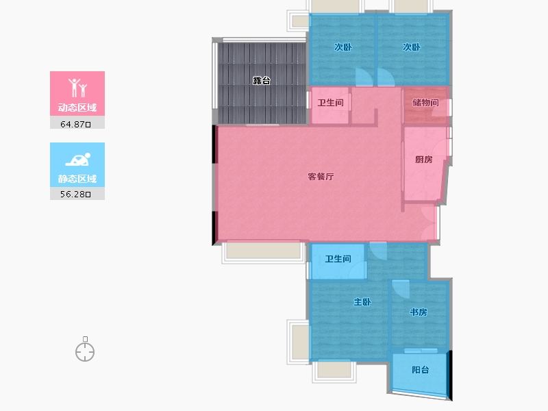 广东省-深圳市-桃源居-东区-128.00-户型库-动静分区