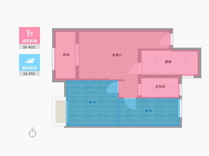 湖北省-武汉市-顶琇国际城-48.81-户型库-动静分区