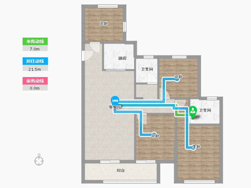 浙江省-温州市-龙都悦澜湾-96.00-户型库-动静线