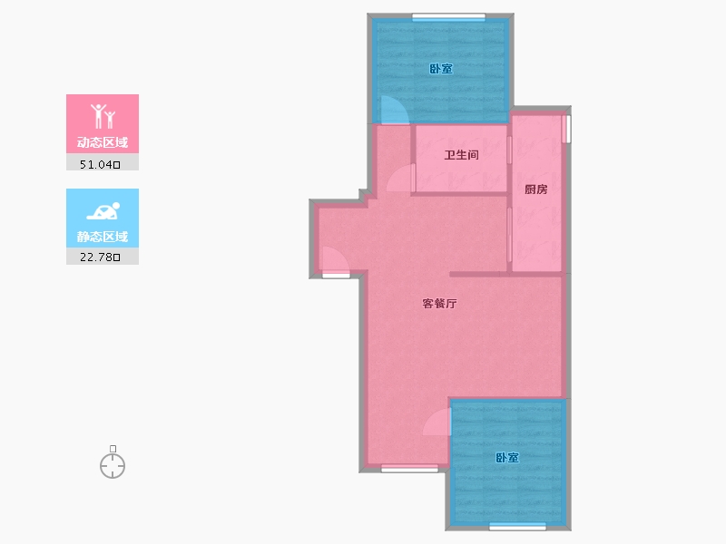 四川省-成都市-锦桂苑-67.00-户型库-动静分区