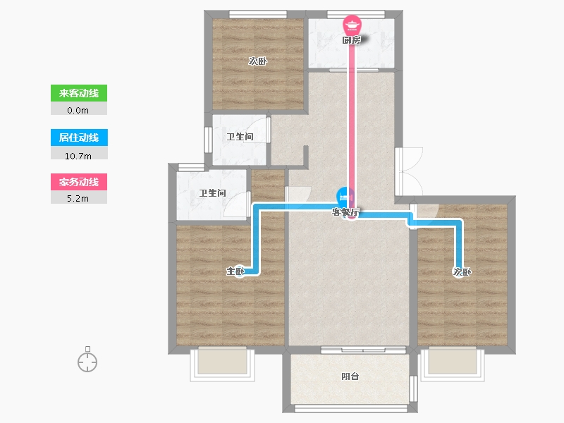 山西省-临汾市-汾河上园-102.00-户型库-动静线