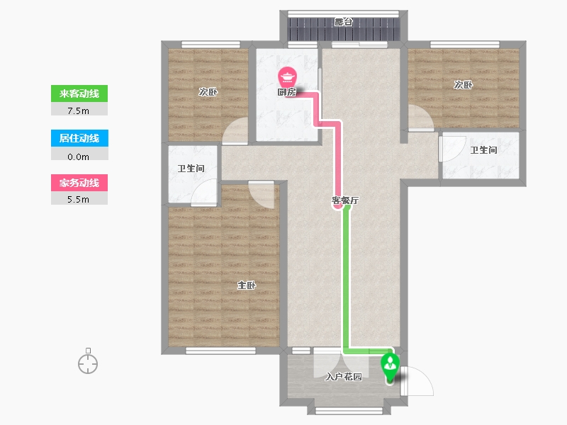 陕西省-咸阳市-奥园枫丹名郡-108.01-户型库-动静线