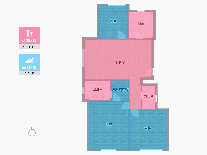 北京-北京市-万橡悦府-93.60-户型库-动静分区