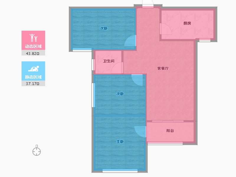 陕西省-咸阳市-金科世界城-73.71-户型库-动静分区