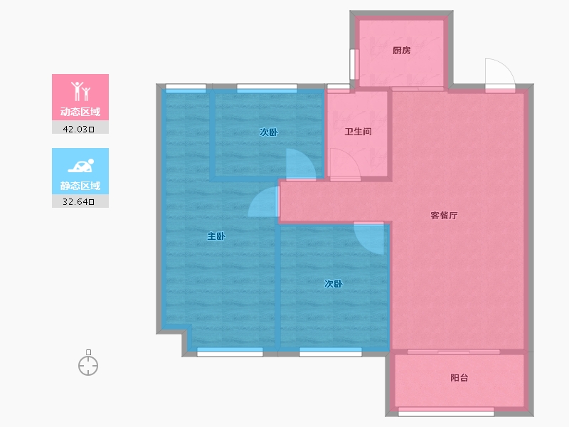 河南省-郑州市-正商智慧城-65.00-户型库-动静分区