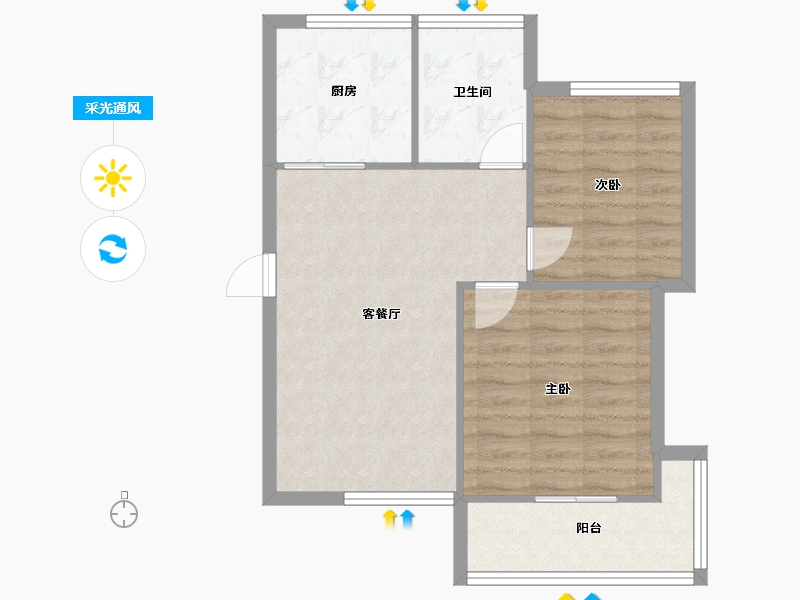 江苏省-无锡市-新惠家园-62.71-户型库-采光通风