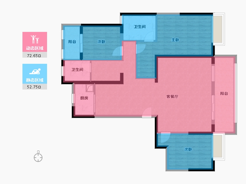 江苏省-淮安市-宏元国际广场-二期-143.94-户型库-动静分区