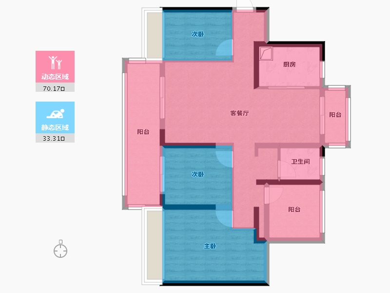 广东省-汕头市-雍颐湾前岸-93.84-户型库-动静分区