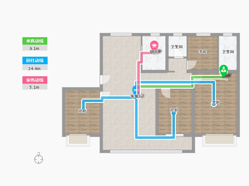 河北省-唐山市-壹号院-116.00-户型库-动静线