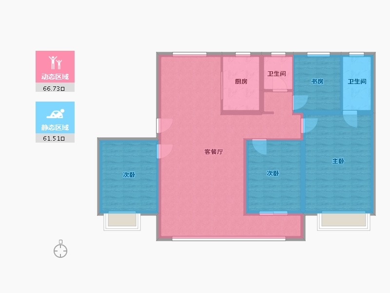 河北省-唐山市-壹号院-116.00-户型库-动静分区