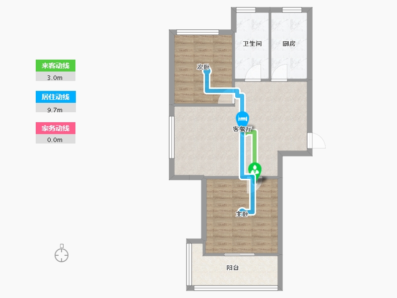 江苏省-无锡市-新惠家园-67.56-户型库-动静线