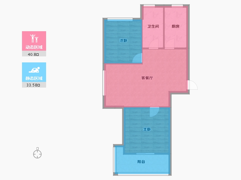 江苏省-无锡市-新惠家园-67.56-户型库-动静分区