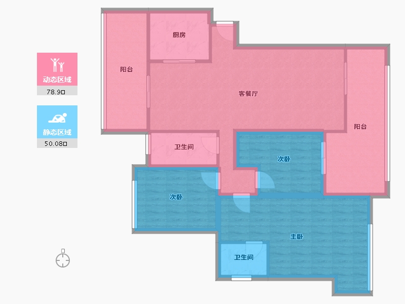 重庆-重庆市-雅居乐国际花园-116.13-户型库-动静分区