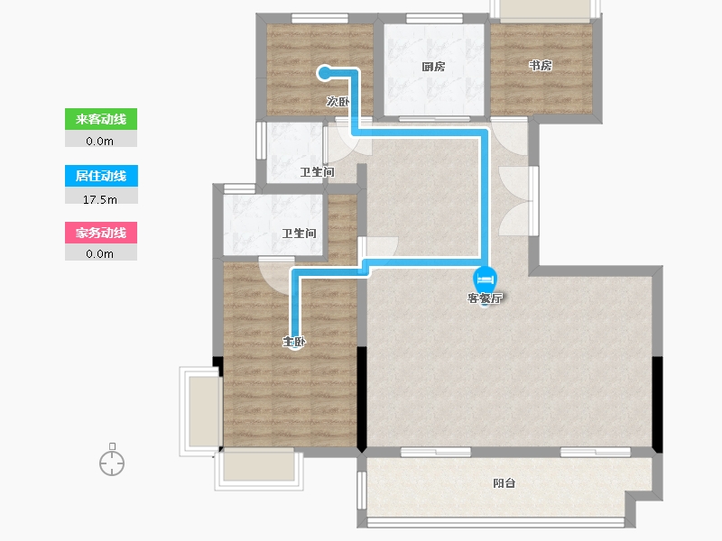 安徽省-六安市-东方御府-102.40-户型库-动静线