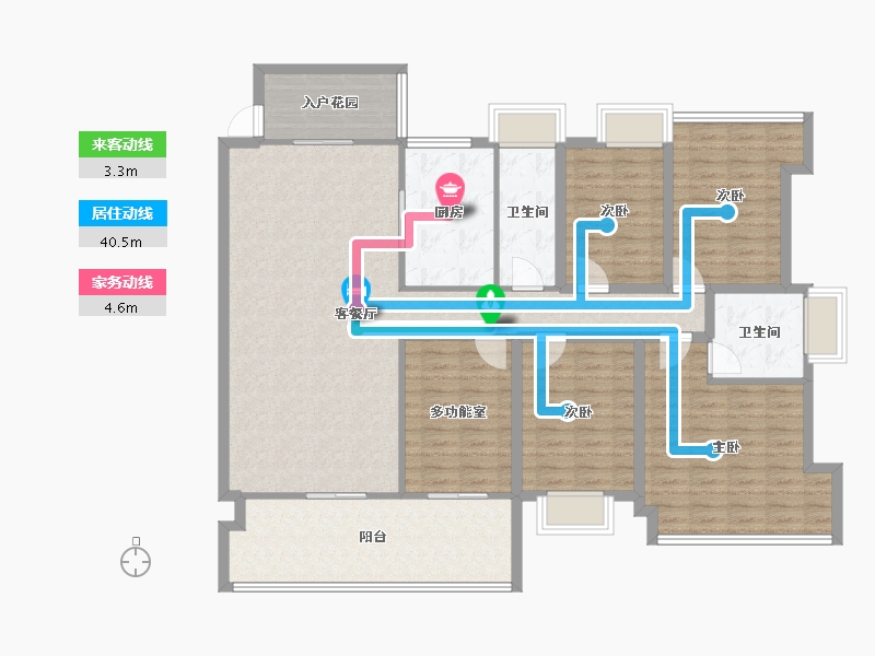 广东省-佛山市-云山峰境花园-143.32-户型库-动静线