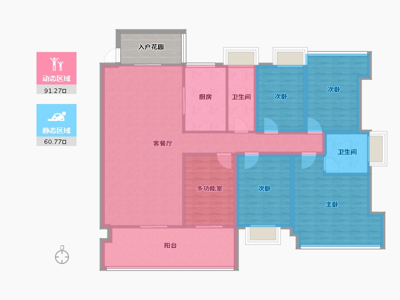 广东省-佛山市-云山峰境花园-143.32-户型库-动静分区