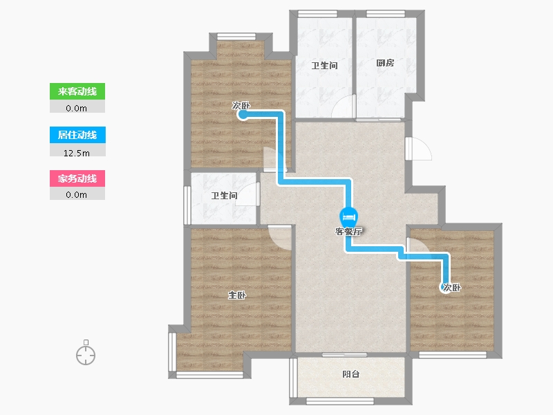 江苏省-无锡市-新惠家园-94.24-户型库-动静线