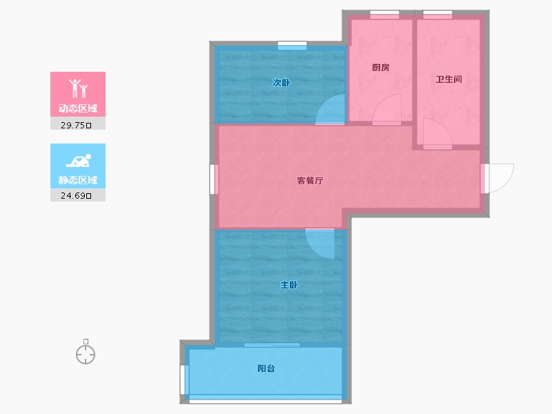 江苏省-无锡市-新惠家园-48.60-户型库-动静分区