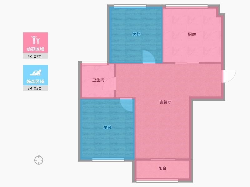 江苏省-无锡市-新惠家园-67.63-户型库-动静分区