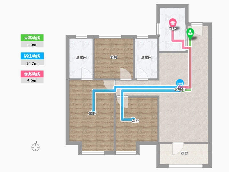 湖北省-武汉市-金地悦江时代骊湾-79.56-户型库-动静线