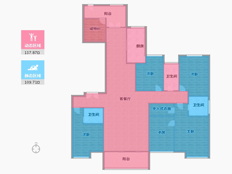 广东省-佛山市-保利珑门-229.75-户型库-动静分区