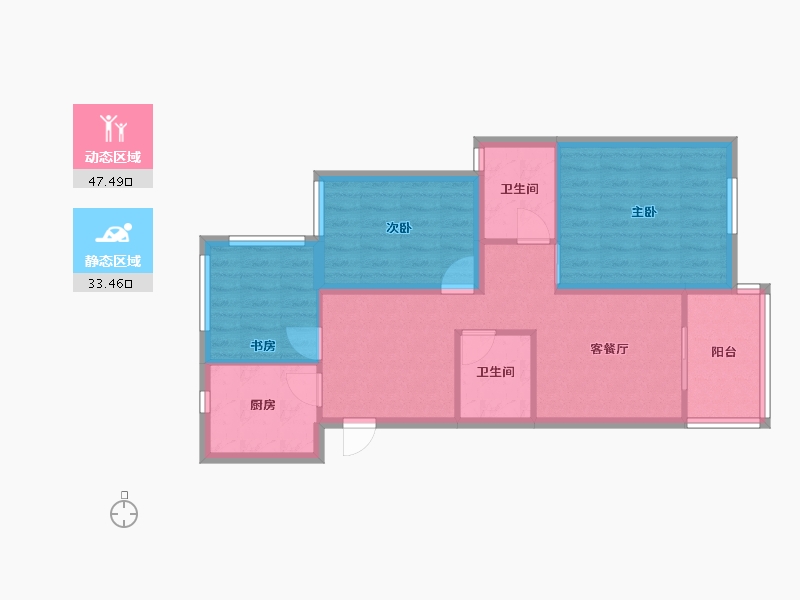 浙江省-嘉兴市-百合春天-71.91-户型库-动静分区