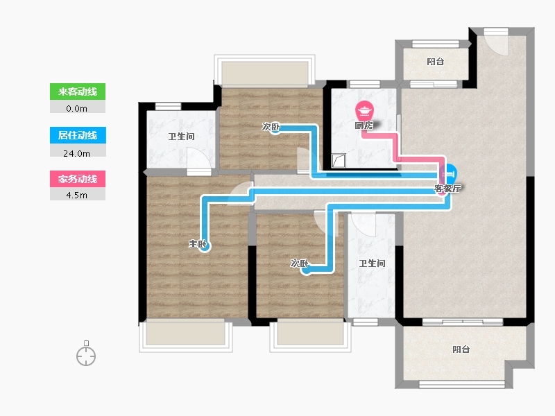 湖南省-湘潭市-美的莲城首府-106.06-户型库-动静线