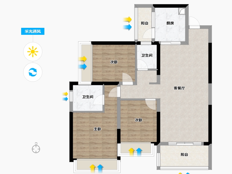 四川省-成都市-中建天府公馆-117.00-户型库-采光通风