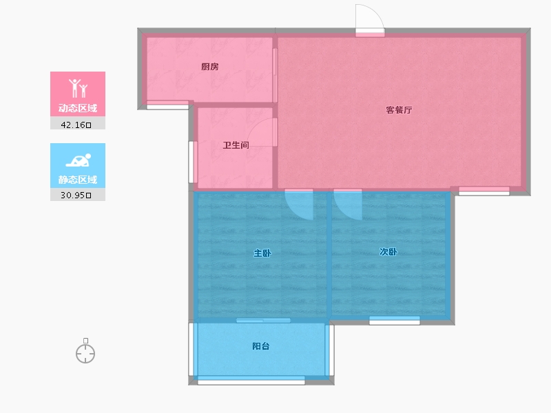 江苏省-无锡市-新惠家园-66.86-户型库-动静分区