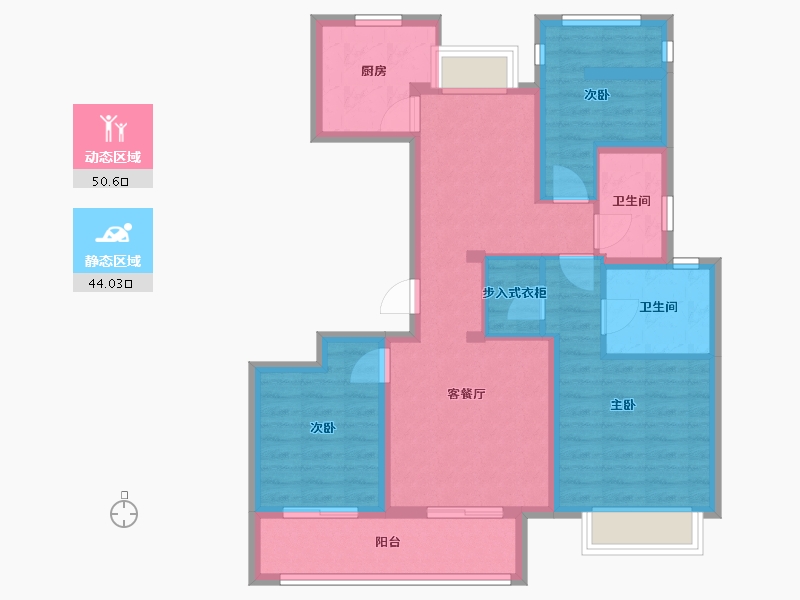 江苏省-南京市-海玥华府-92.00-户型库-动静分区