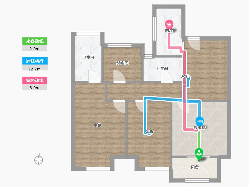 江苏省-无锡市-蓝光雍锦里-78.35-户型库-动静线