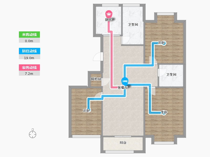 江苏省-无锡市-新惠家园-96.34-户型库-动静线