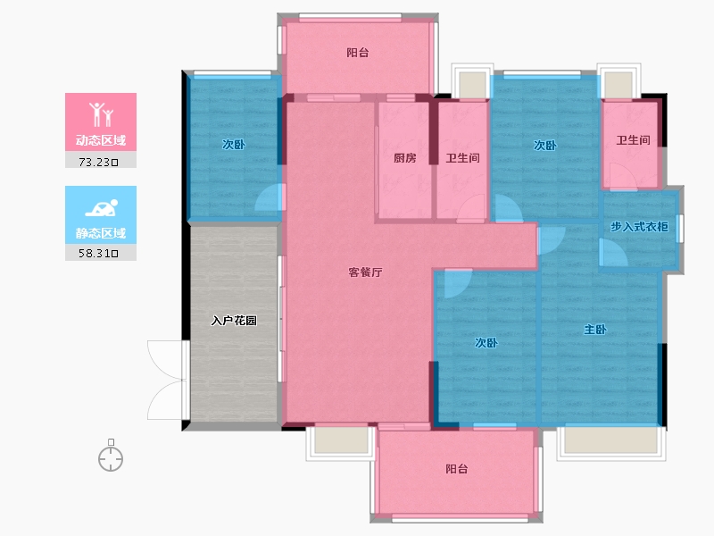 广东省-清远市-山水龙城-133.60-户型库-动静分区