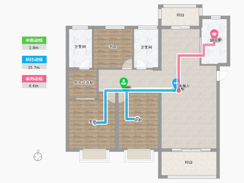 湖北省-武汉市-中建壹品澜湾-120.00-户型库-动静线