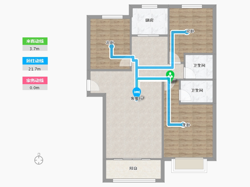 陕西省-西安市-辰宇世纪城-96.00-户型库-动静线