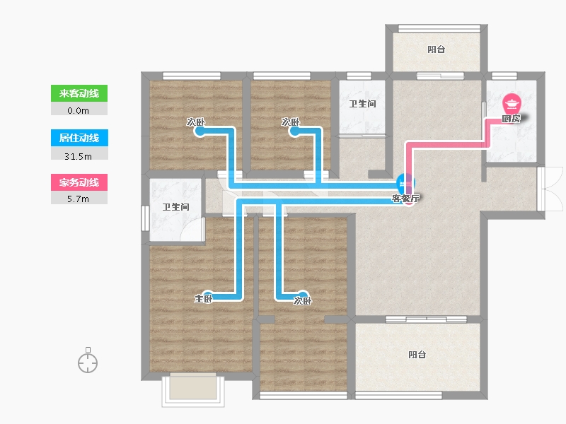 湖南省-怀化市-建鸿达鸿都-101.22-户型库-动静线