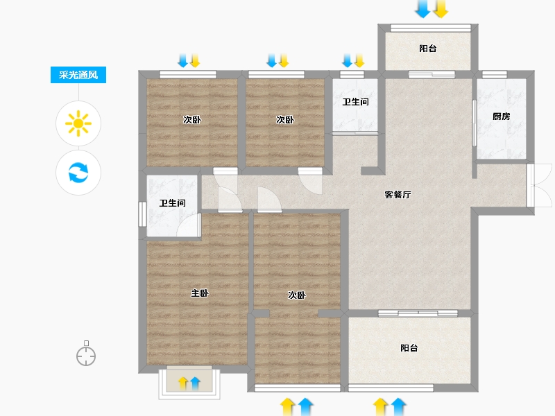 湖南省-怀化市-建鸿达鸿都-101.22-户型库-采光通风