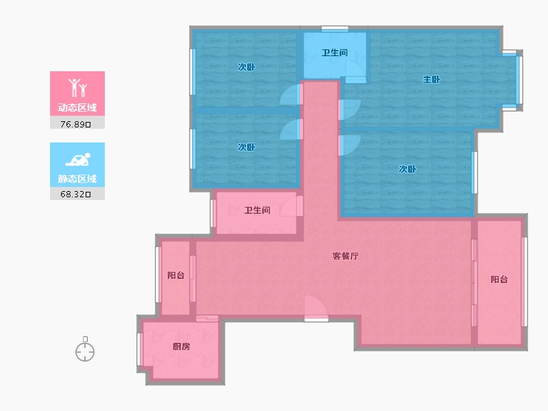 江西省-南昌市-中煤凯旋湾-130.00-户型库-动静分区