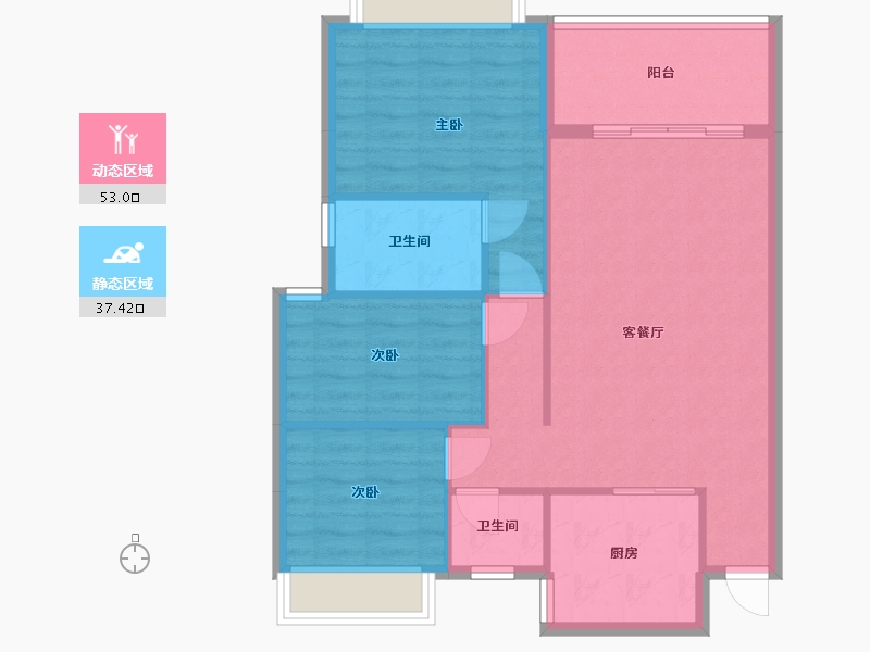 广东省-江门市-富汇名城-87.59-户型库-动静分区