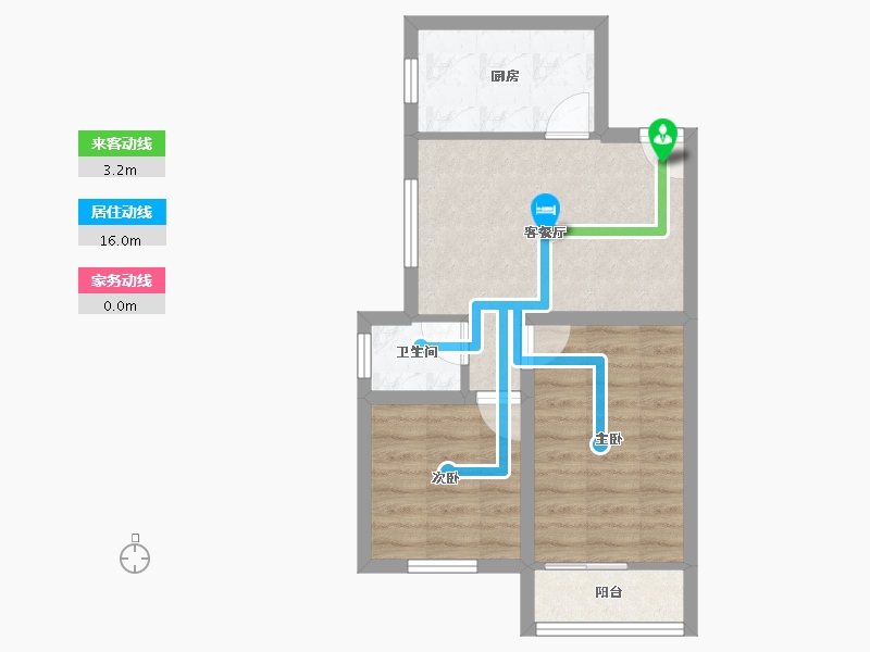 福建省-厦门市-金鸡亭花园小区-47.08-户型库-动静线