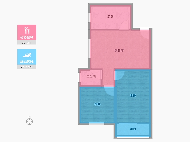 福建省-厦门市-金鸡亭花园小区-47.08-户型库-动静分区