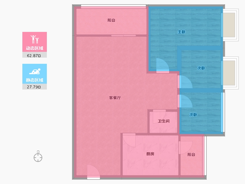 广东省-佛山市-万达华府-81.33-户型库-动静分区