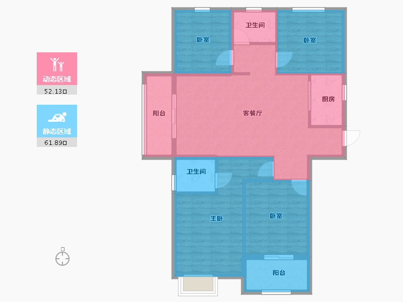 福建省-莆田市-荔浦社区芦江小区-103.00-户型库-动静分区