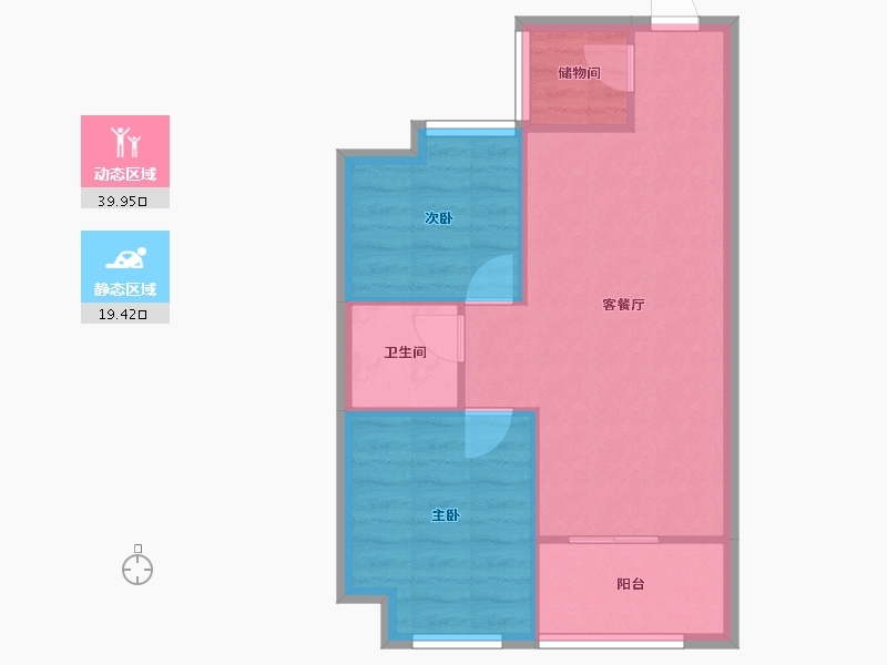 福建省-福州市-大洋鹭洲龙园-53.76-户型库-动静分区