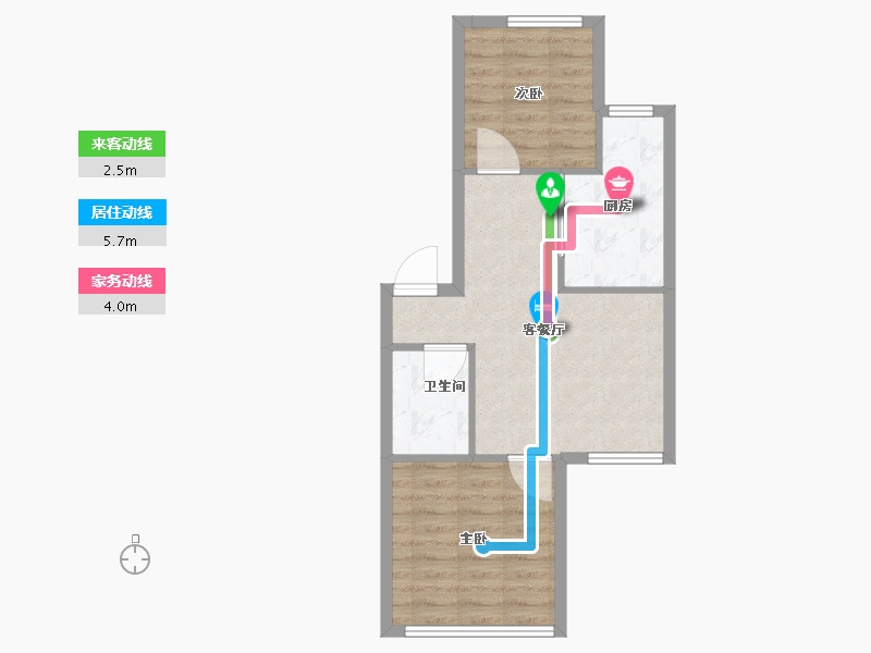 内蒙古自治区-赤峰市-东安小区-52.00-户型库-动静线