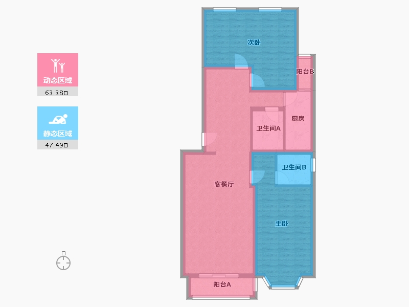 北京-北京市-三星庄园-99.58-户型库-动静分区