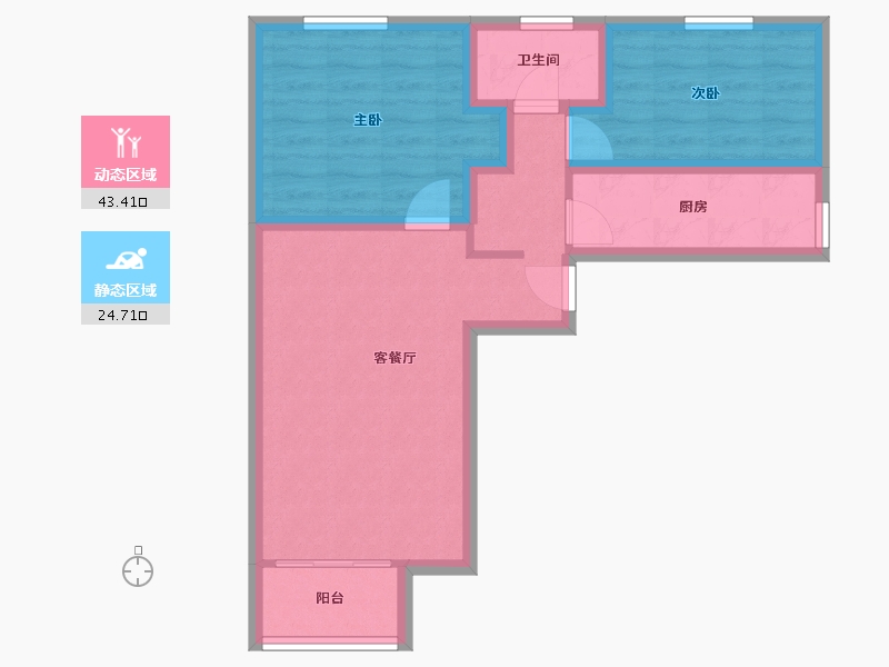 北京-北京市-望春园-59.67-户型库-动静分区