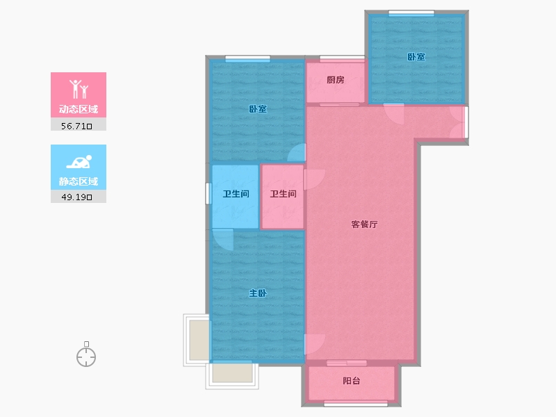 北京-北京市-新地国际家园-112.00-户型库-动静分区